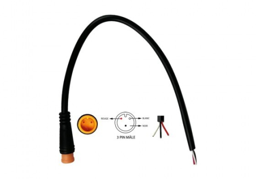Connecteur étanche 3 pins Male ou Femelle