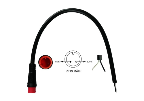 Connecteur étanche 2 pins Male ou Femelle