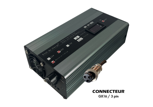Chargeur rapide 60V-67V 1-10A GX16-3P